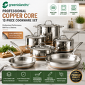 greenislandnz™ Professional Copper Core 12-Piece Stainless Steel Cookware Set