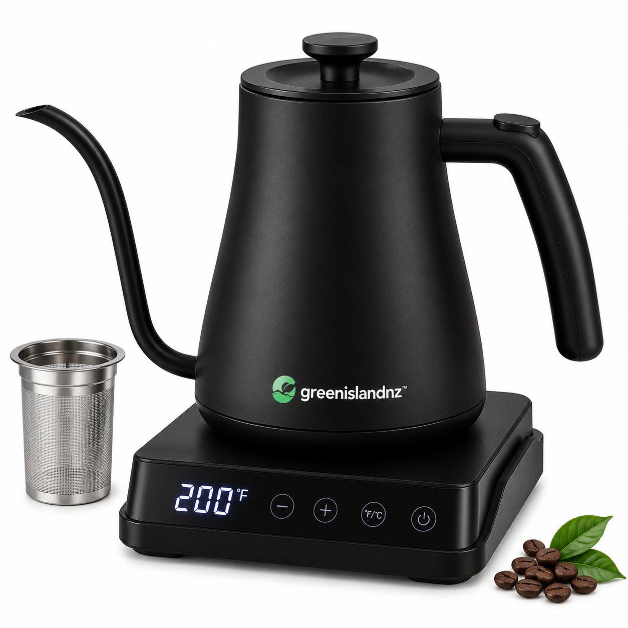 greenislandnz™ Precision Digital Gooseneck Pour Over Coffee Brewing Set
