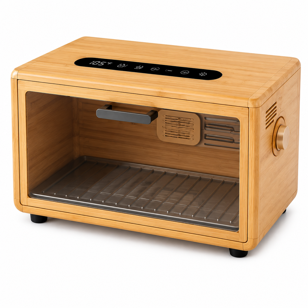greenislandnz™ Smart Heated Bamboo Bread Box & Freshness Station